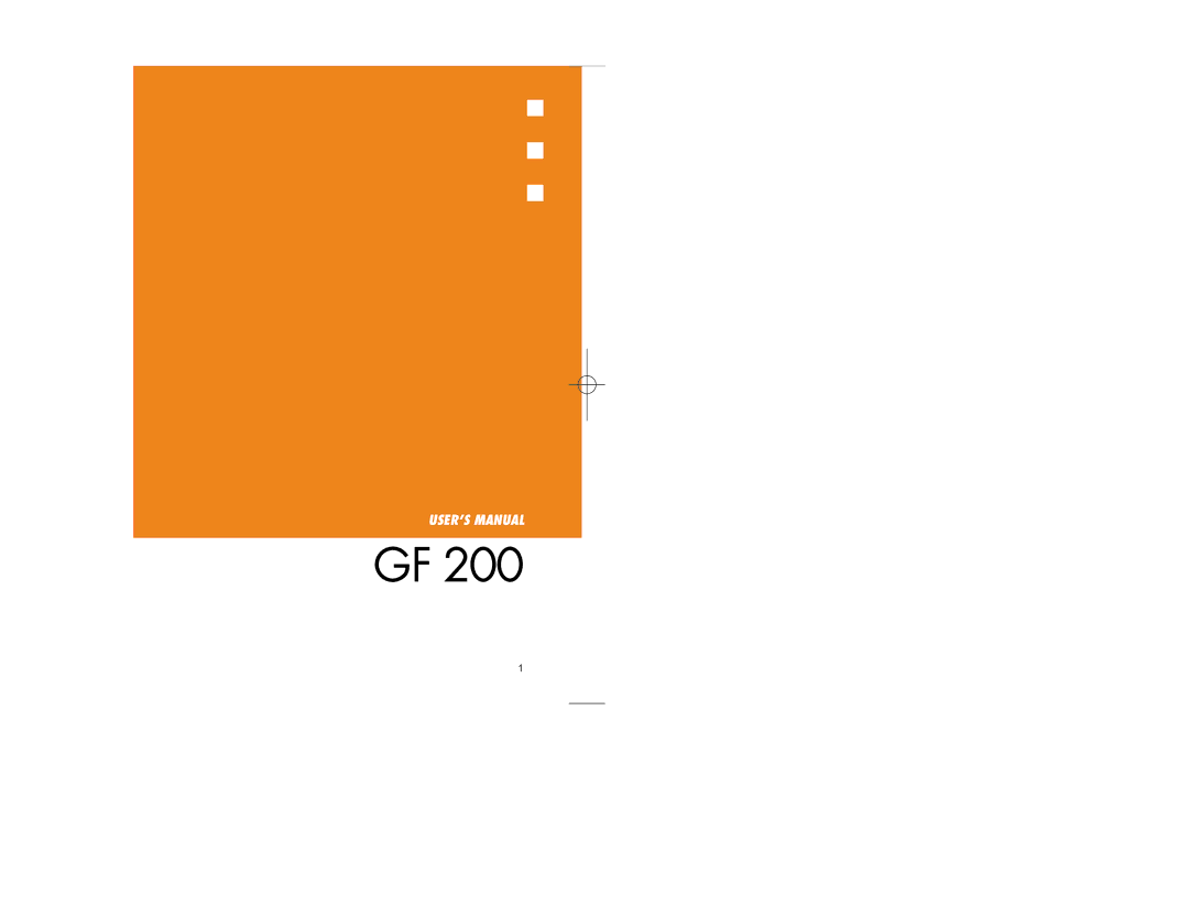 Pantech GF200 manual USER’S Manual 