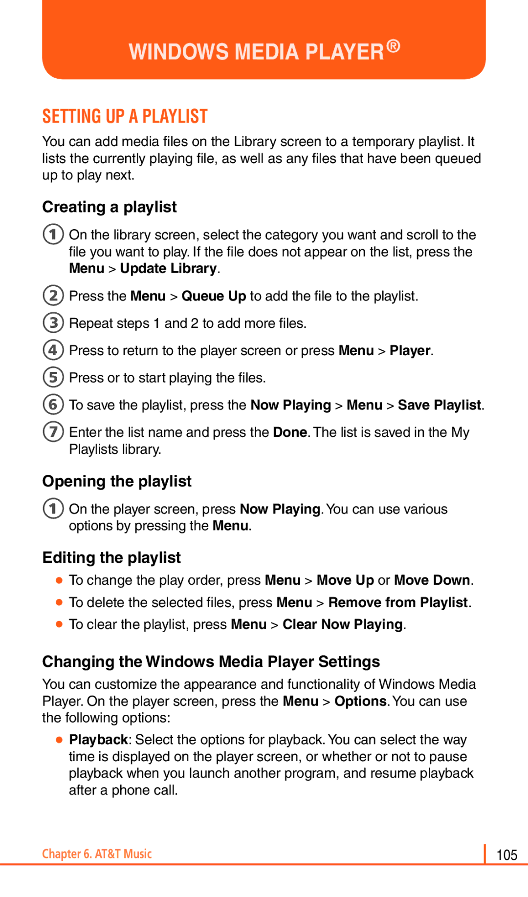 Pantech Matrix Pro manual Setting UP a Playlist, Creating a playlist, Opening the playlist, Editing the playlist 