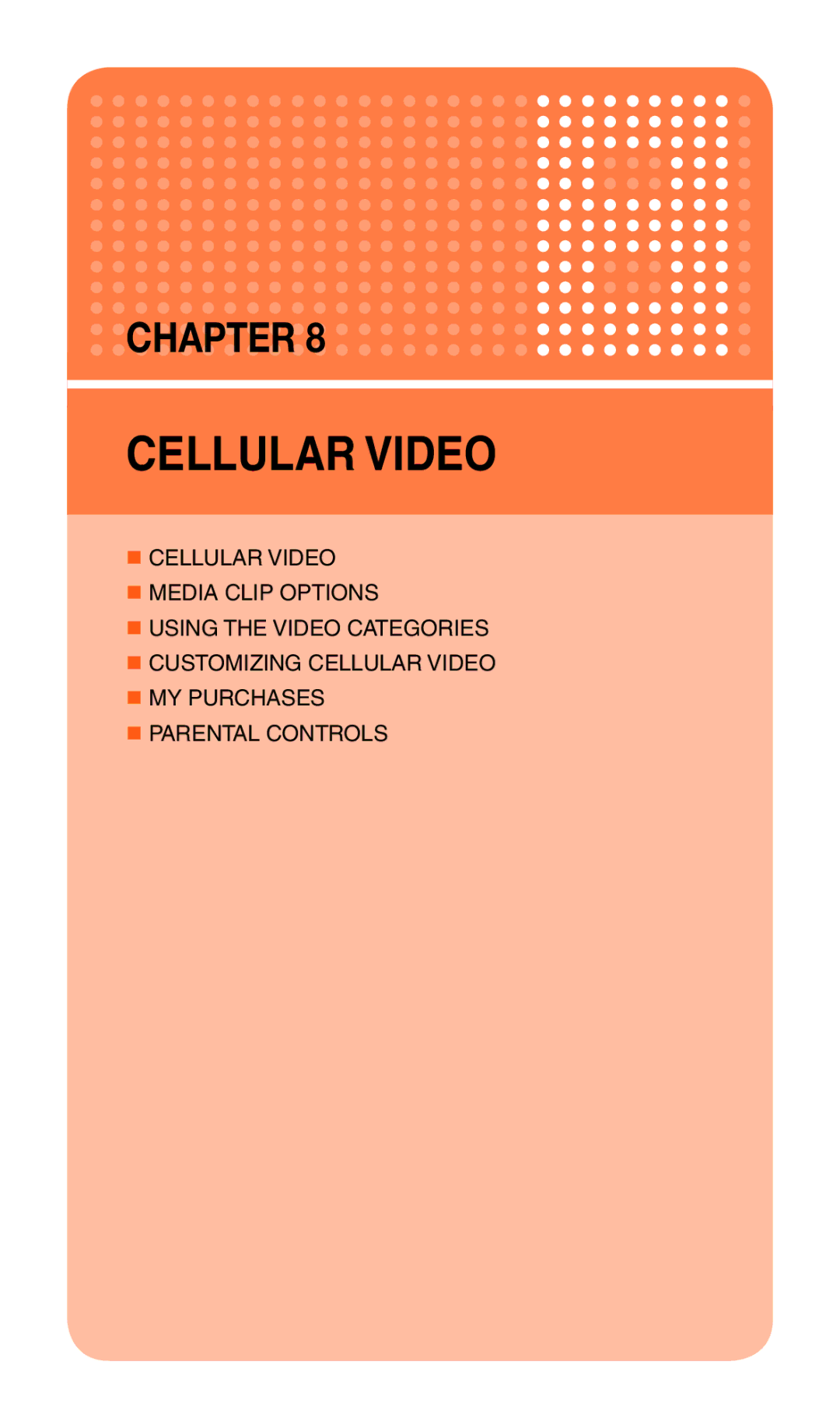 Pantech Matrix Pro manual Cellular Video 