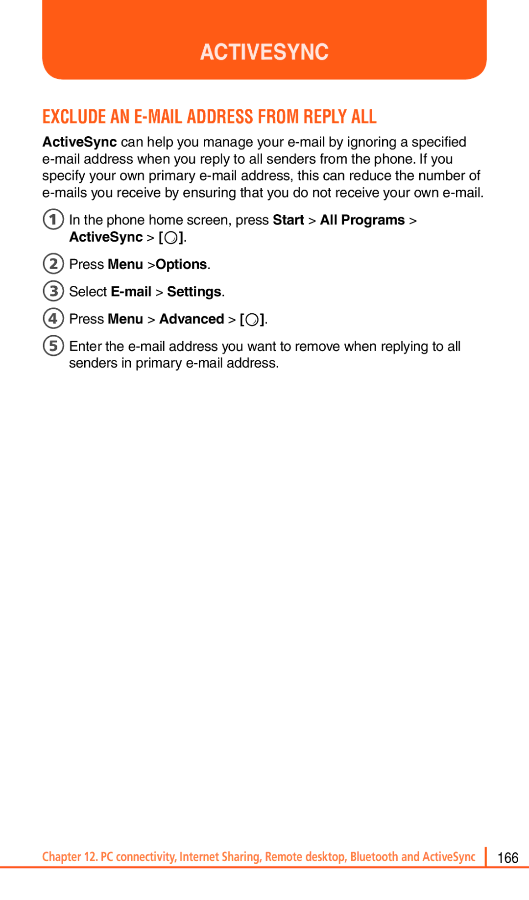 Pantech Matrix Pro manual Exclude AN E-MAIL Address from Reply ALL 