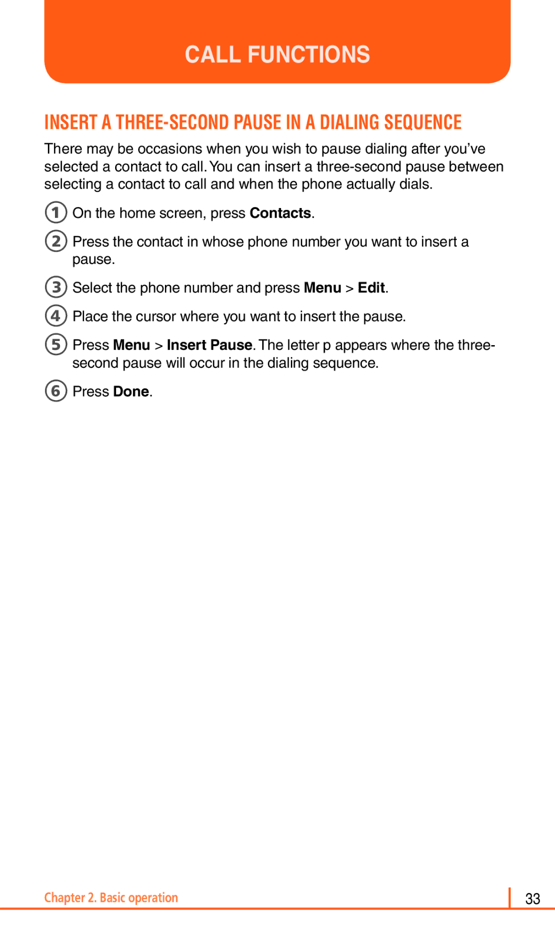 Pantech Matrix Pro manual Insert a THREE-SECOND Pause in a Dialing Sequence 