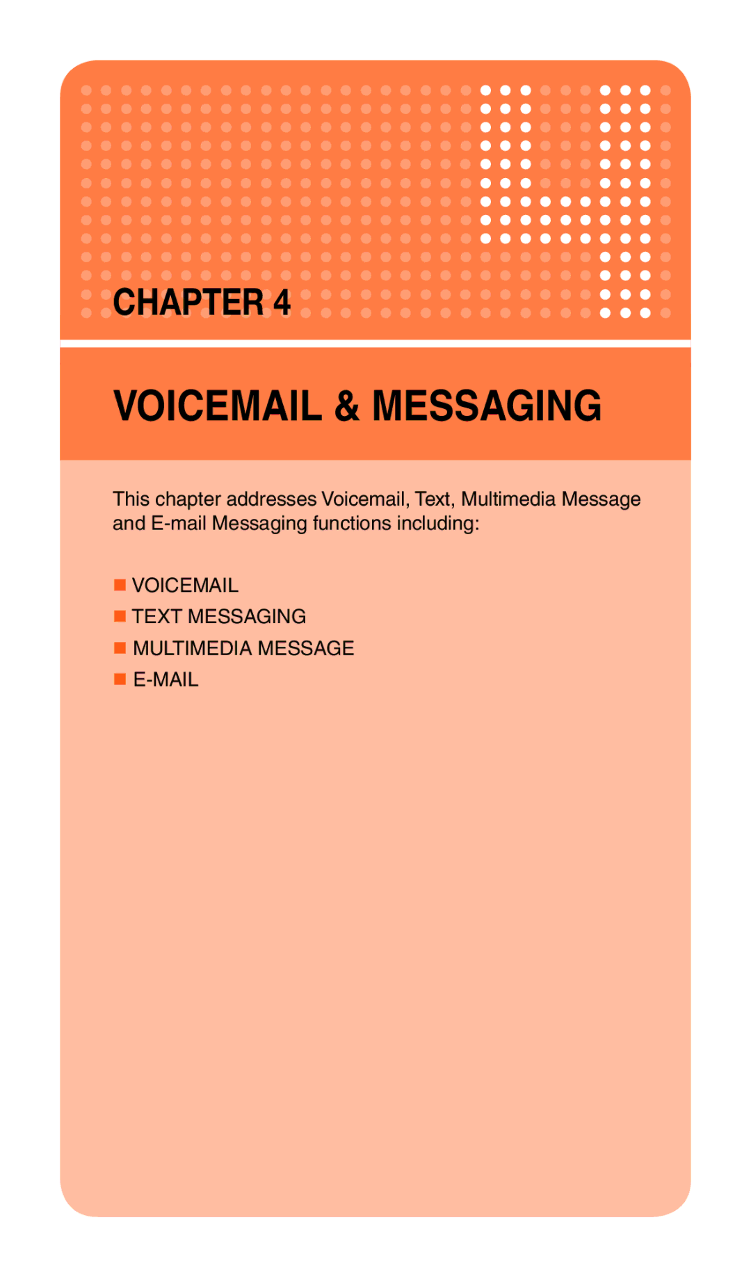 Pantech Matrix Pro manual Voicemail & Messaging 