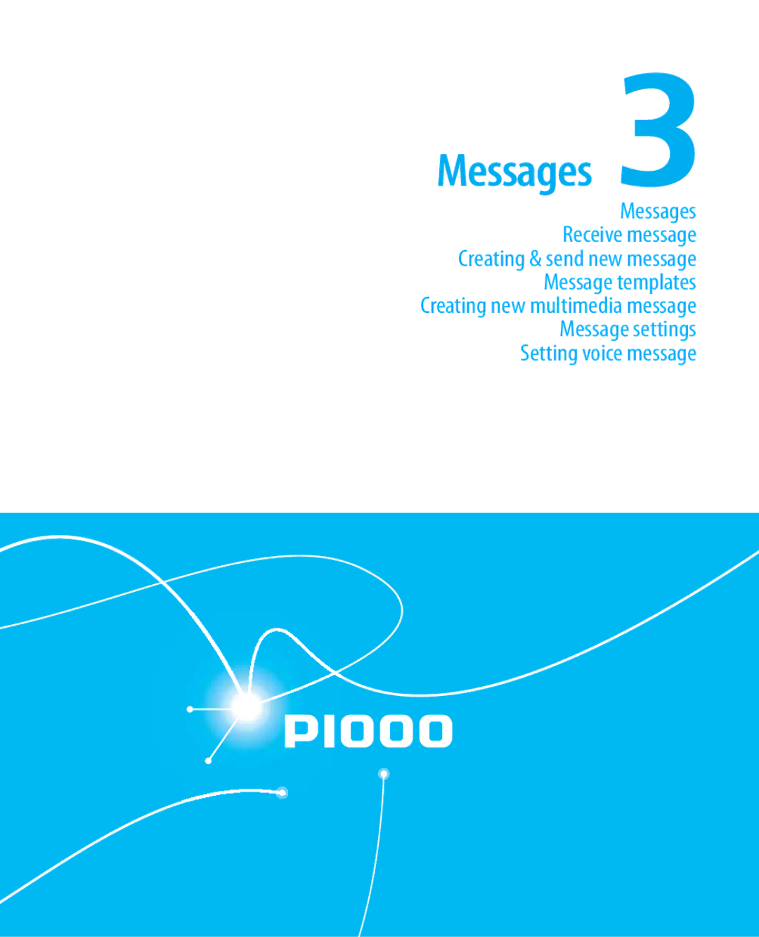 Pantech P1000 manual Messages 