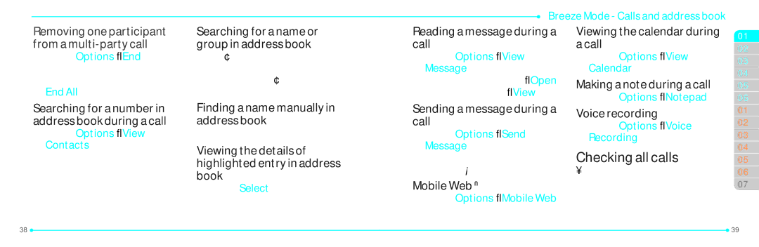 Pantech P2030 manual Checking all calls 