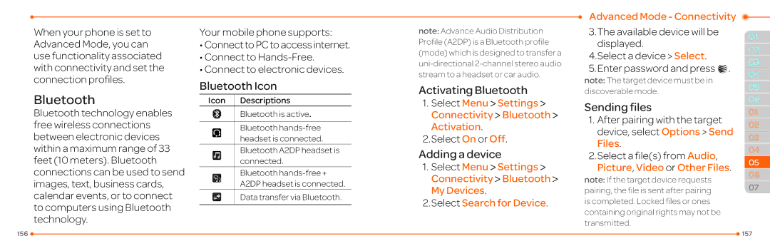 Pantech P2030 manual Select Menu Settings Connectivity Bluetooth Activation 