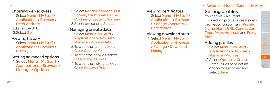 Pantech P2030 manual Setting profiles 