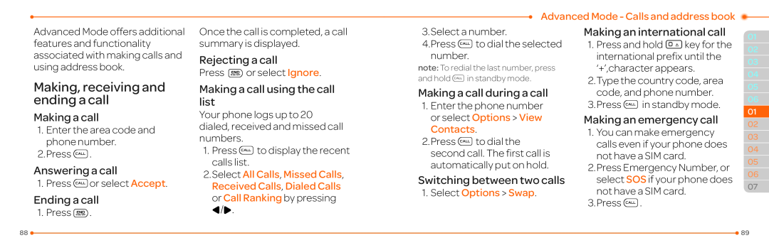 Pantech P2030 Select Options Swap, Making, receiving and ending a call, Making a call, Answering a call, Ending a call 