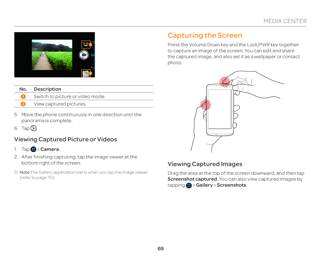 Pantech P9090 manual Capturing the Screen, Viewing Captured Picture or Videos, Viewing Captured Images 