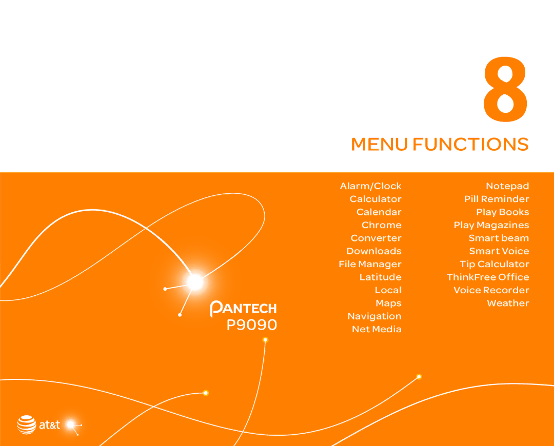 Pantech P9090 manual Menu Functions 