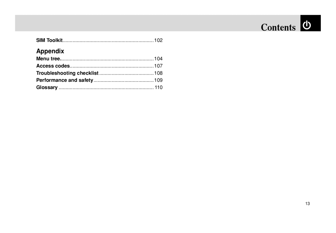 Pantech PG - 3600V manual Appendix 