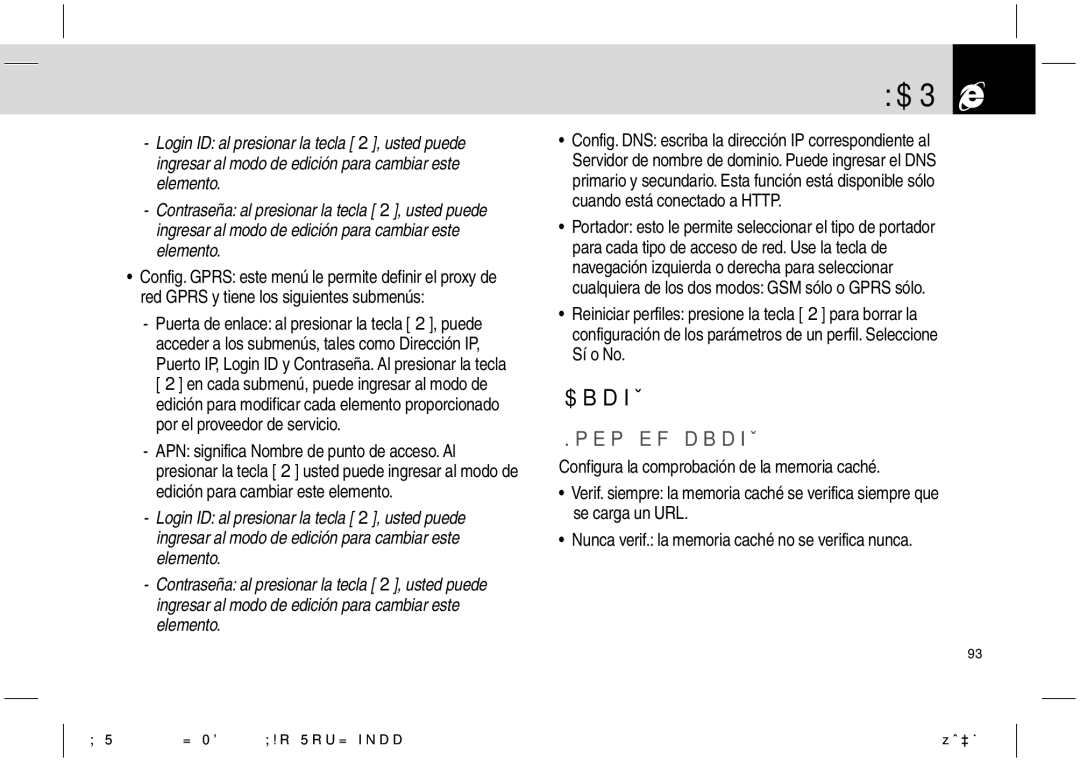 Pantech PG-1610 manual Caché, Modo de caché 