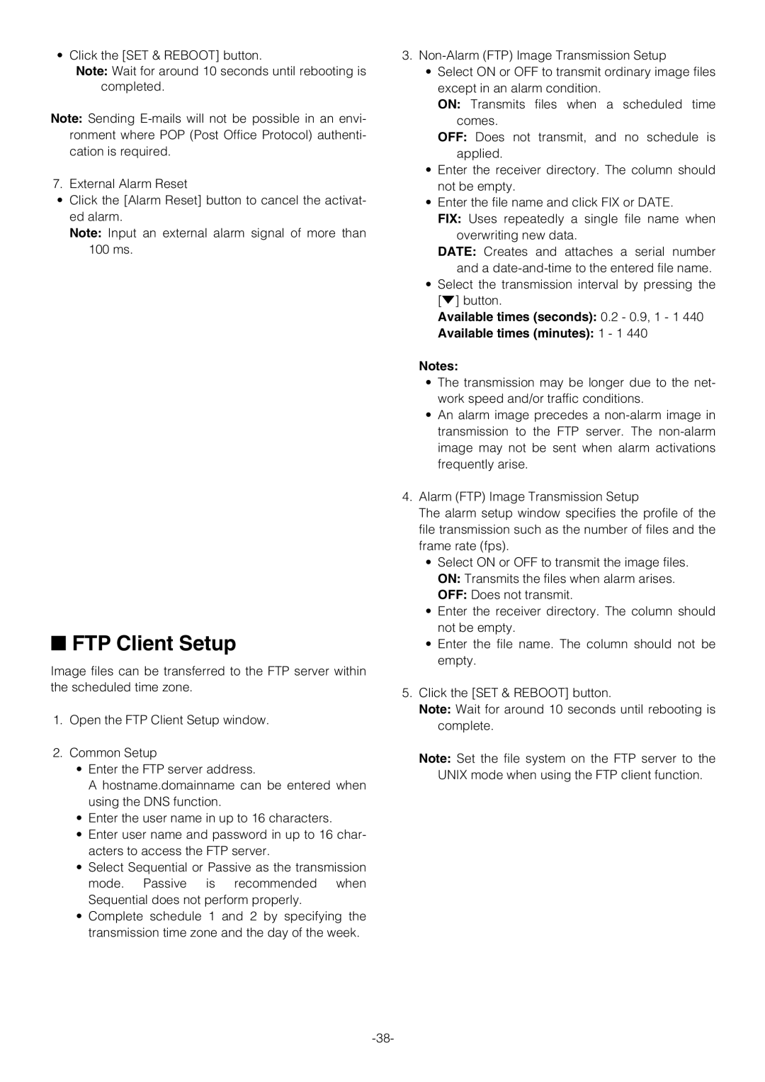 Pantech WV-NW474S manual FTP Client Setup 