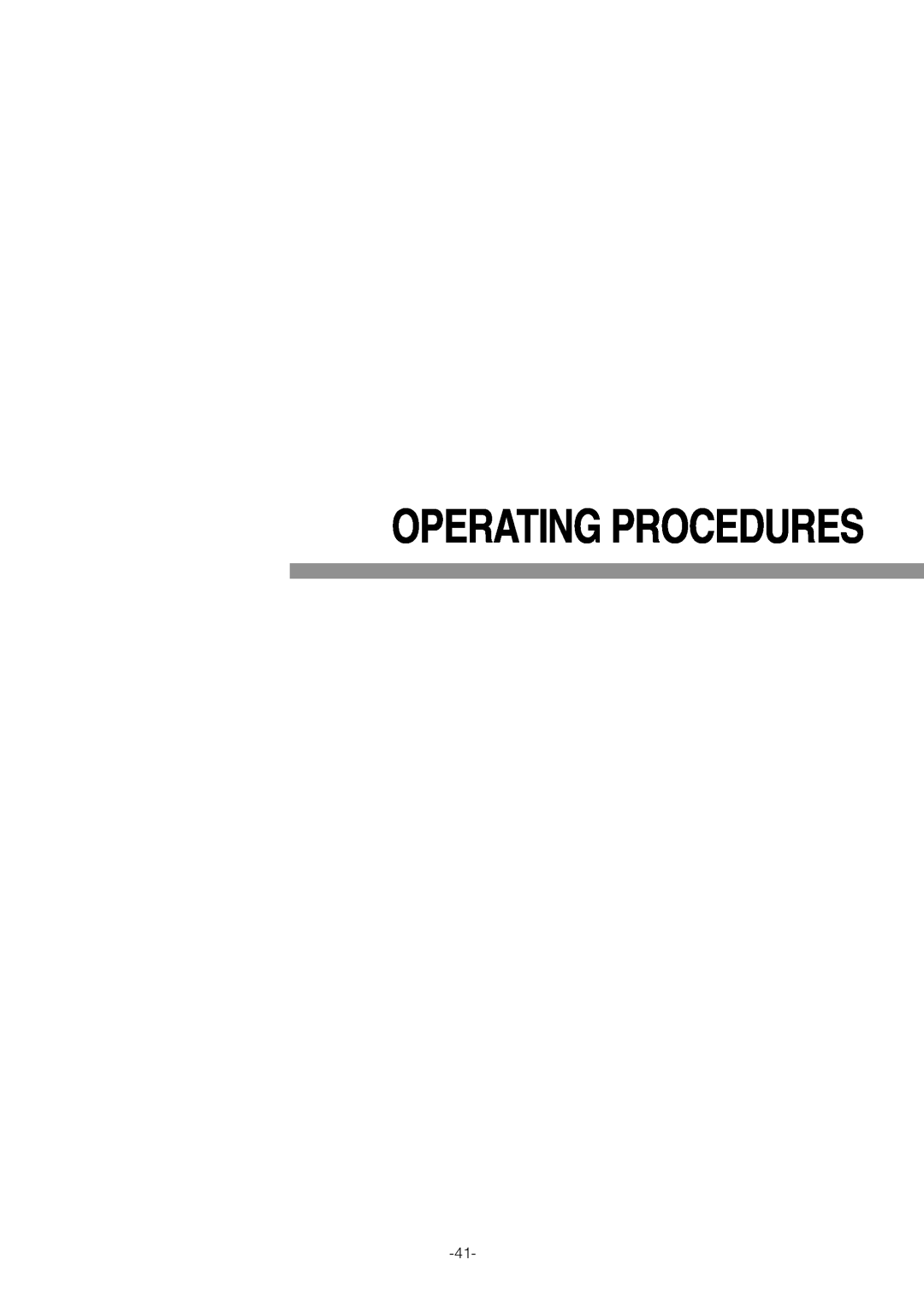 Pantech WV-NW474S manual Operating Procedures 
