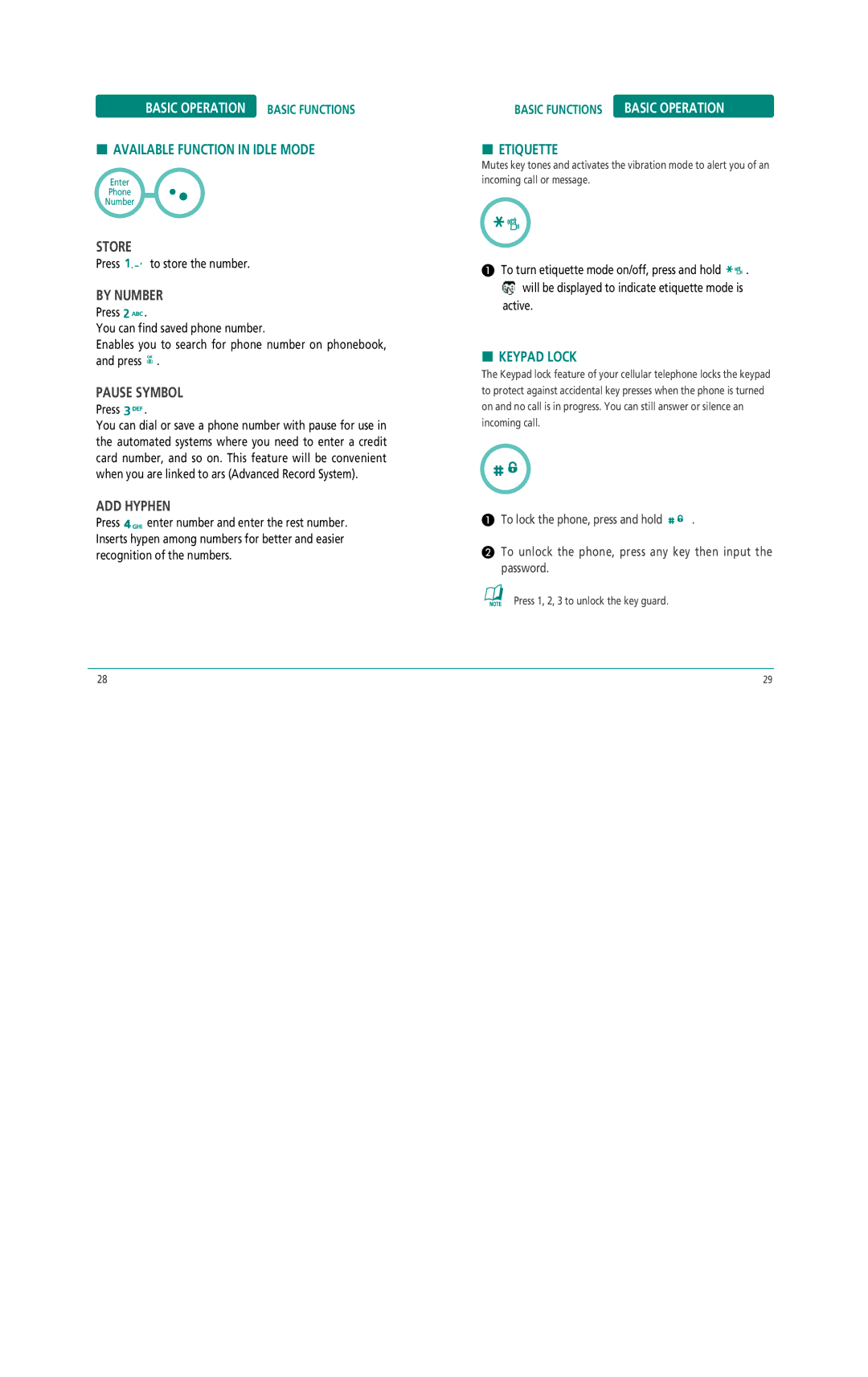 Pantech Z530i manual Store, By Number, Pause Symbol, ADD Hyphen 