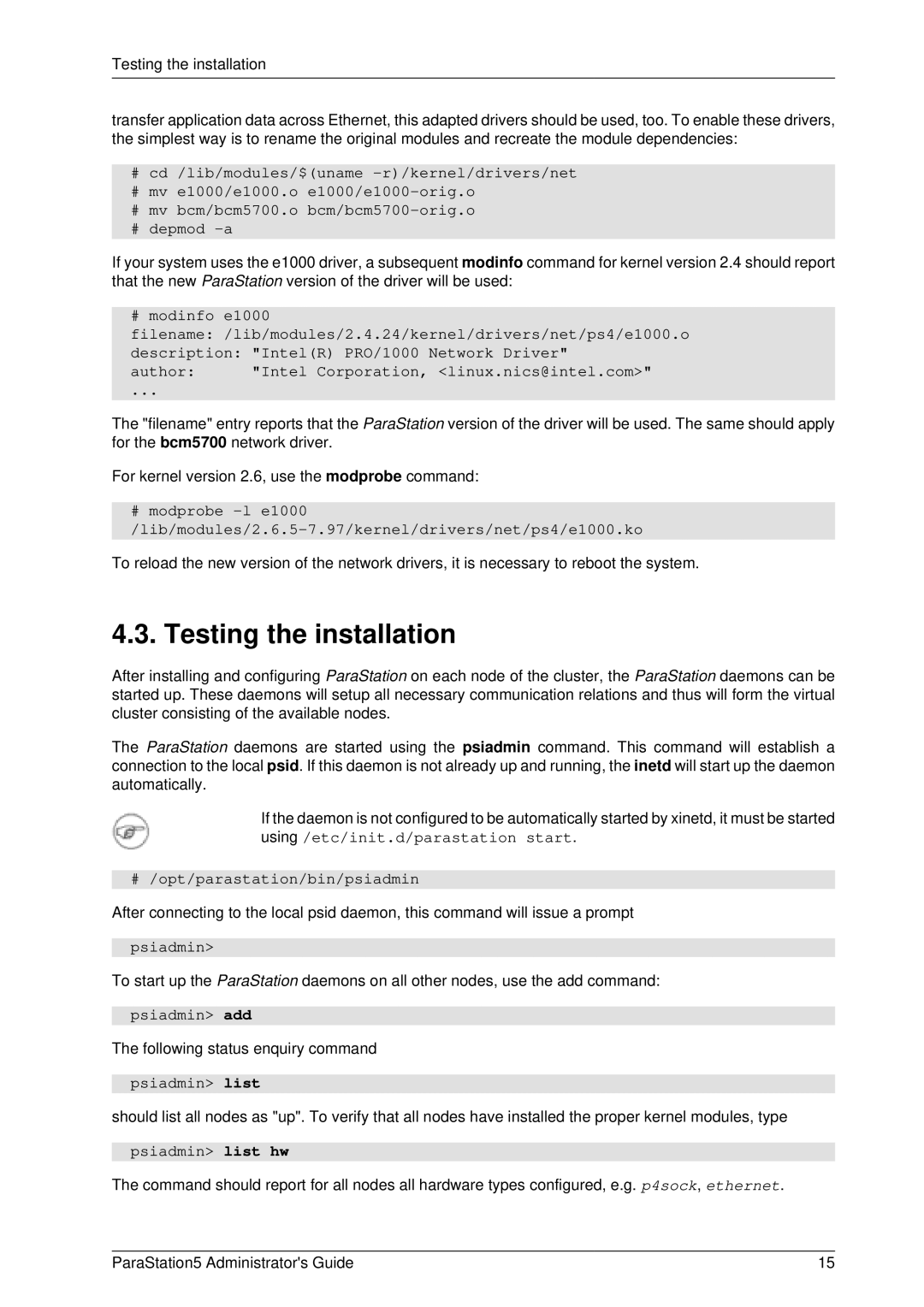 PAR Technologies V5 manual Testing the installation 