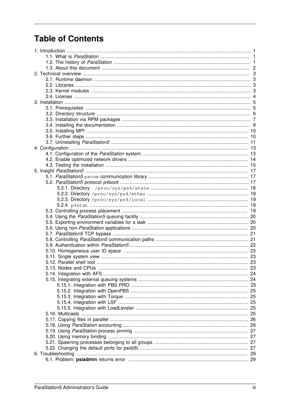 PAR Technologies V5 manual Table of Contents 