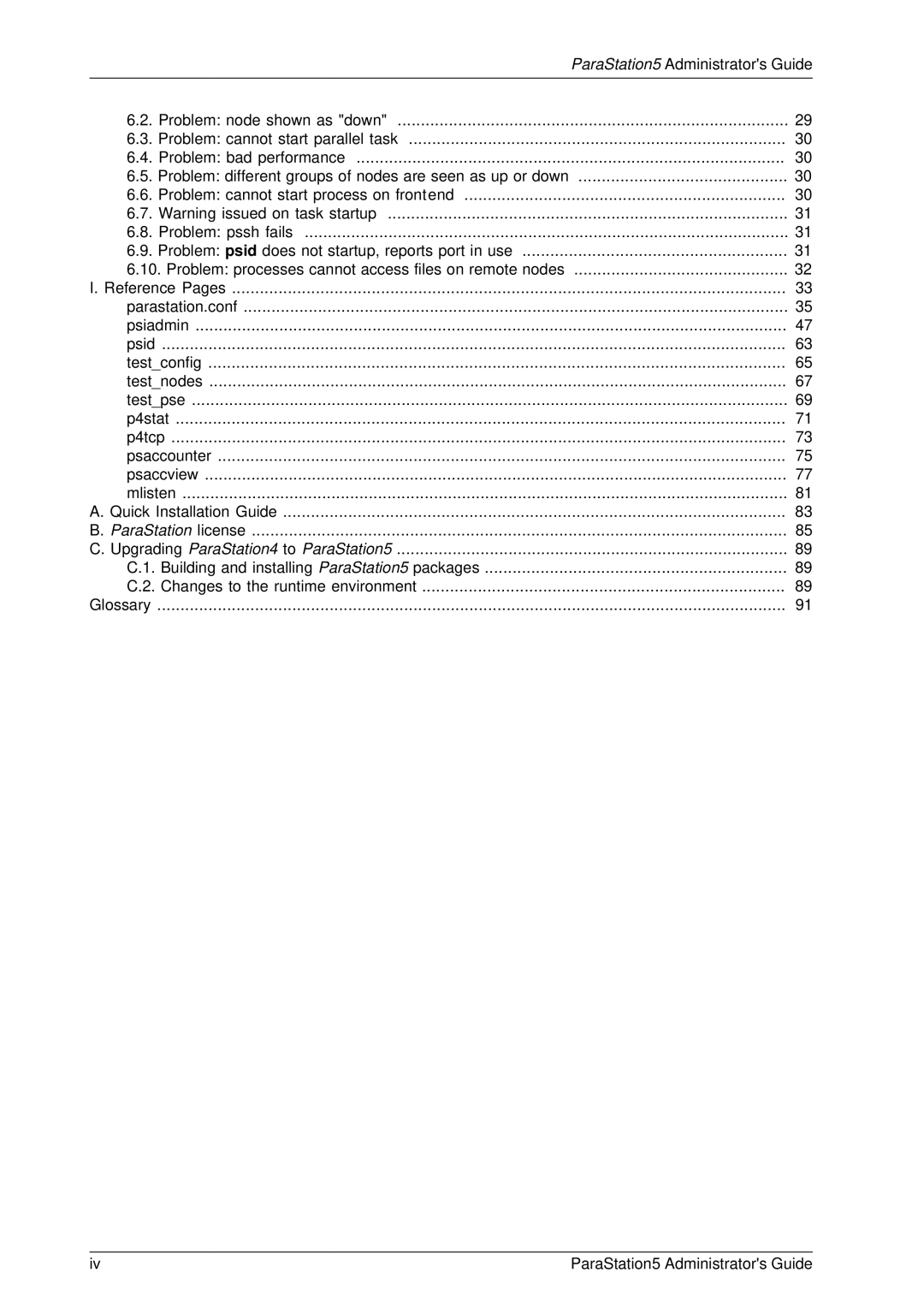 PAR Technologies V5 manual Problem different groups of nodes are seen as up or down 