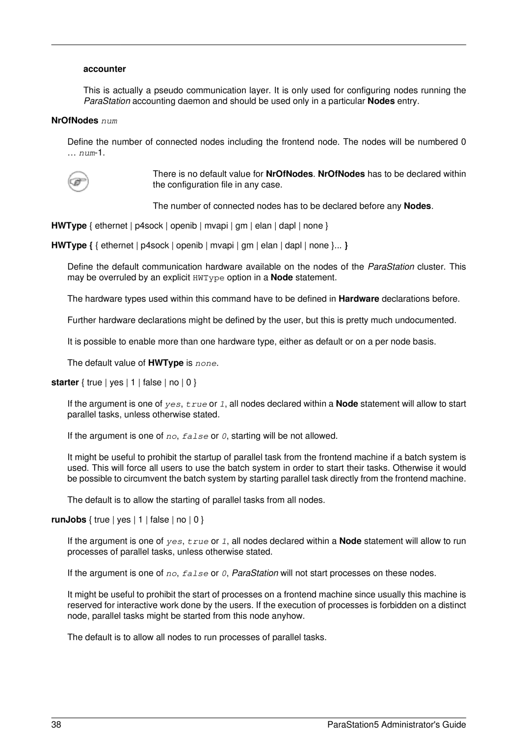 PAR Technologies V5 manual Accounter, NrOfNodes num 