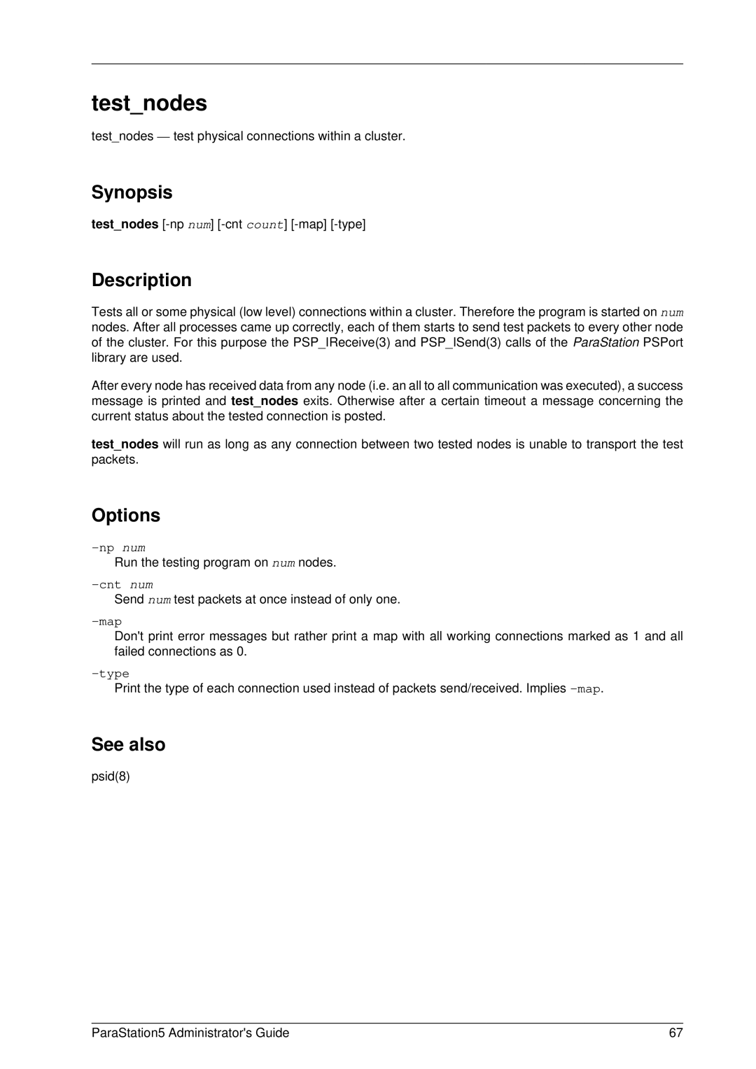 PAR Technologies V5 manual Testnodes, Np num, Cnt num, Map, Type 