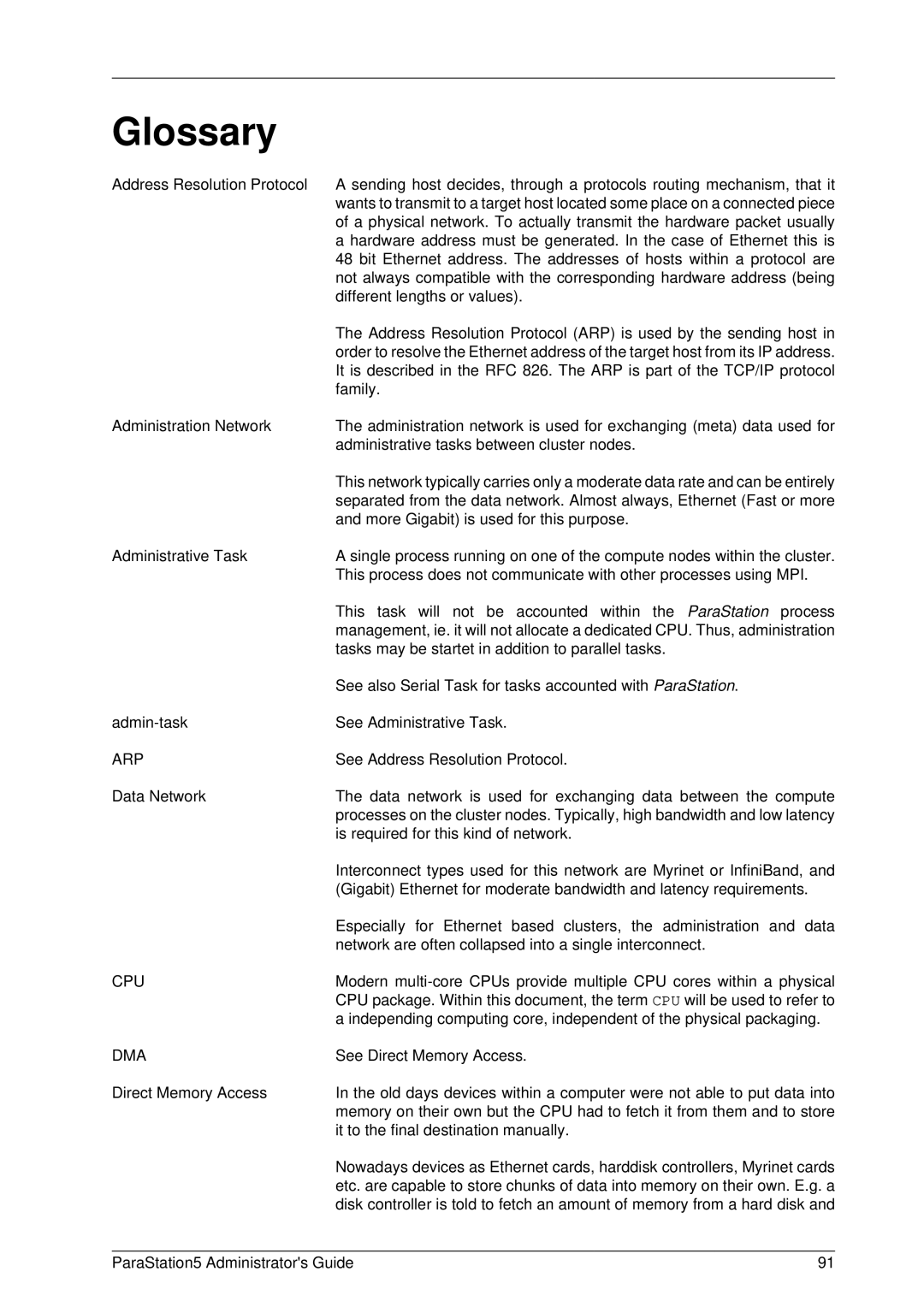 PAR Technologies V5 manual Glossary, Arp 