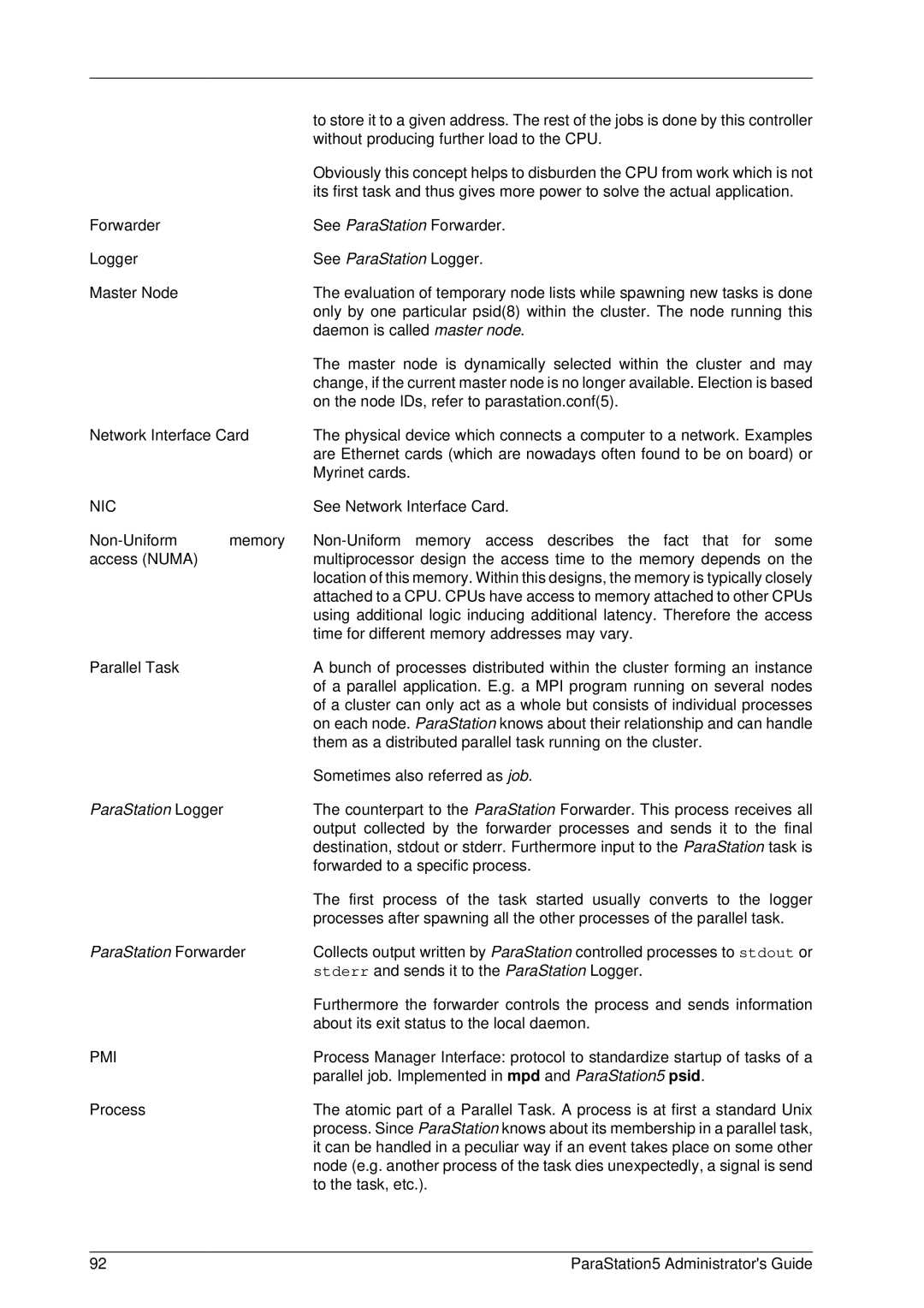 PAR Technologies V5 manual See ParaStation Logger 