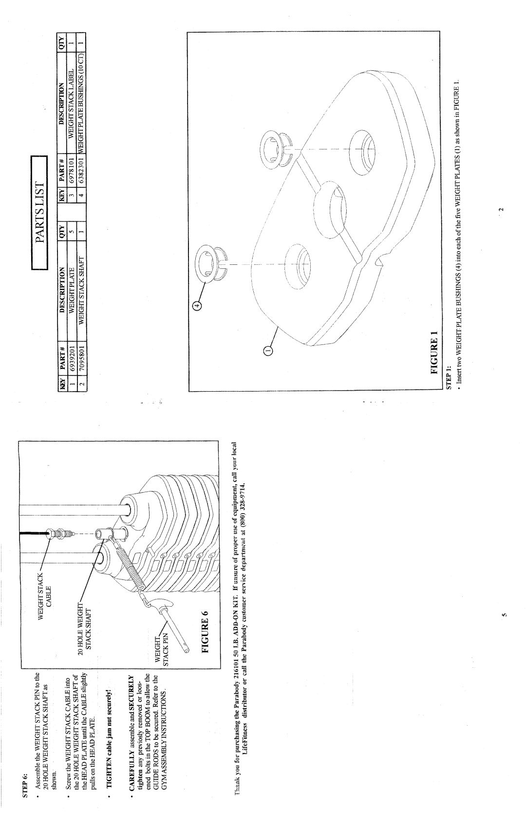 ParaBody 216 50 LB manual 