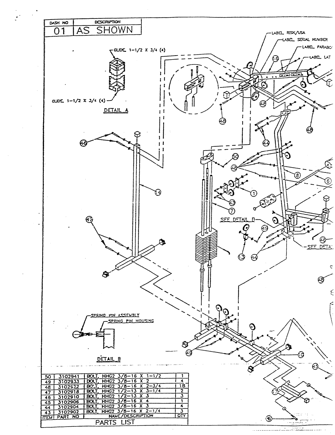 ParaBody 225 manual 01I AS Shown 