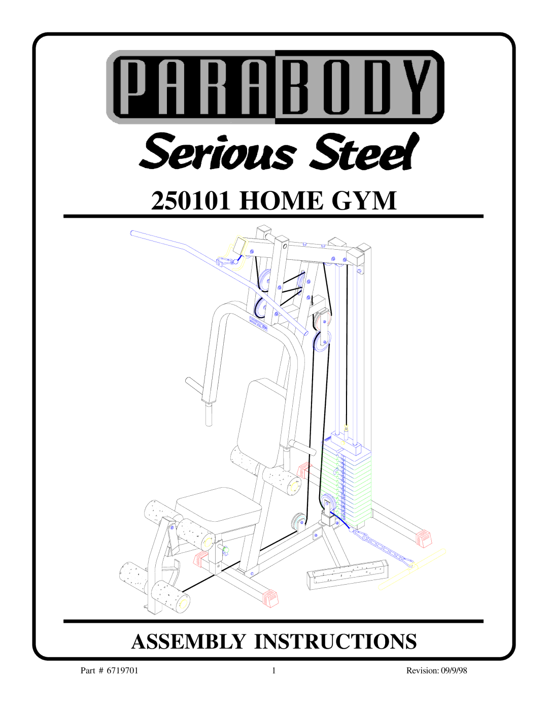 ParaBody 250101 manual Home GYM 