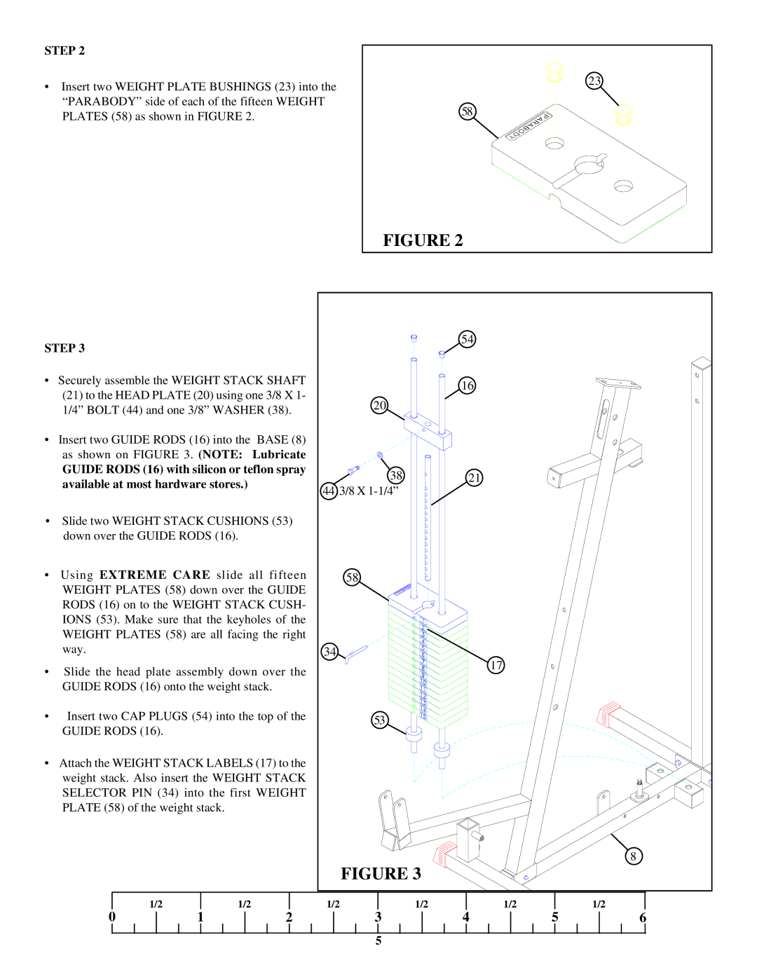 ParaBody 250101 manual Guide Rods 