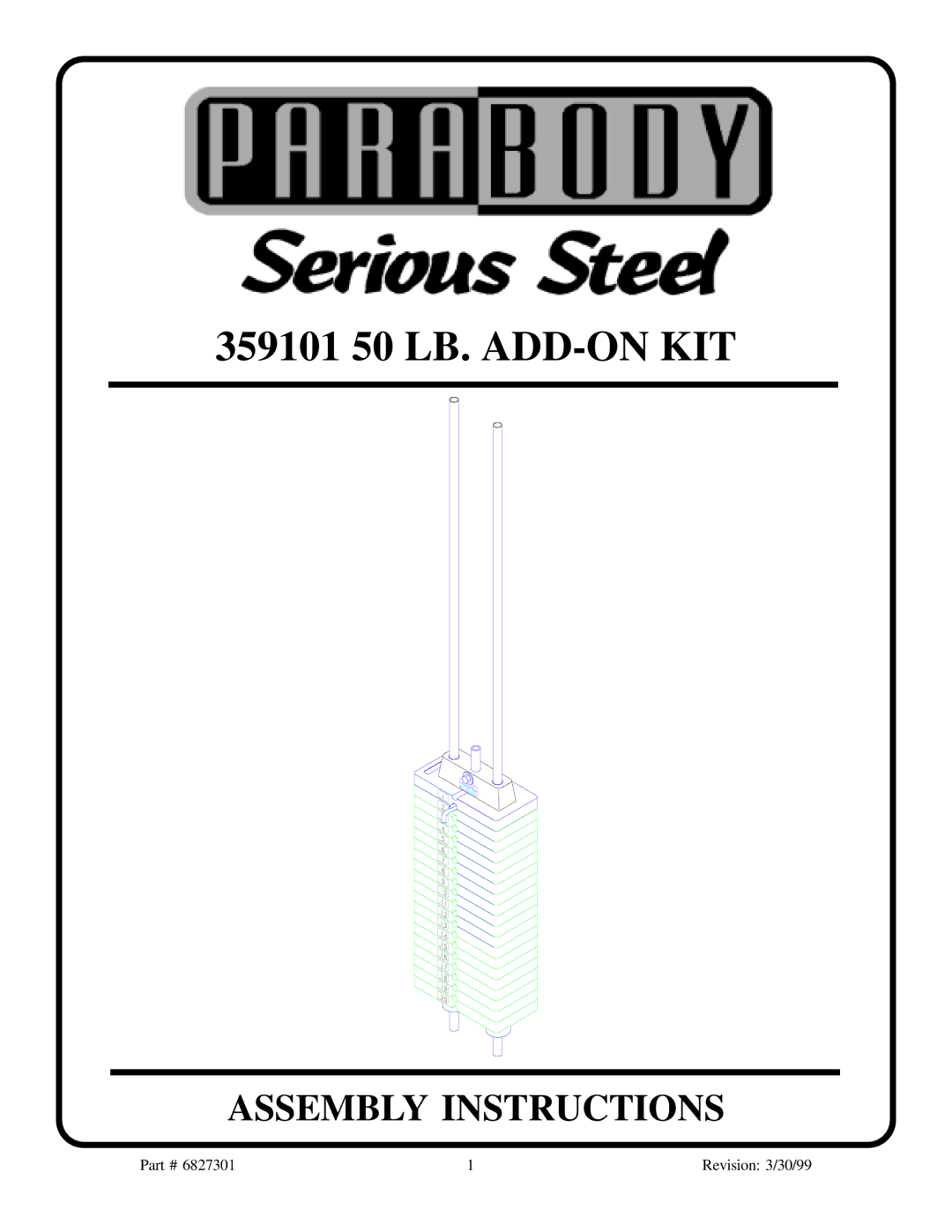 ParaBody manual 359101 50 LB. ADD-ON KIT 