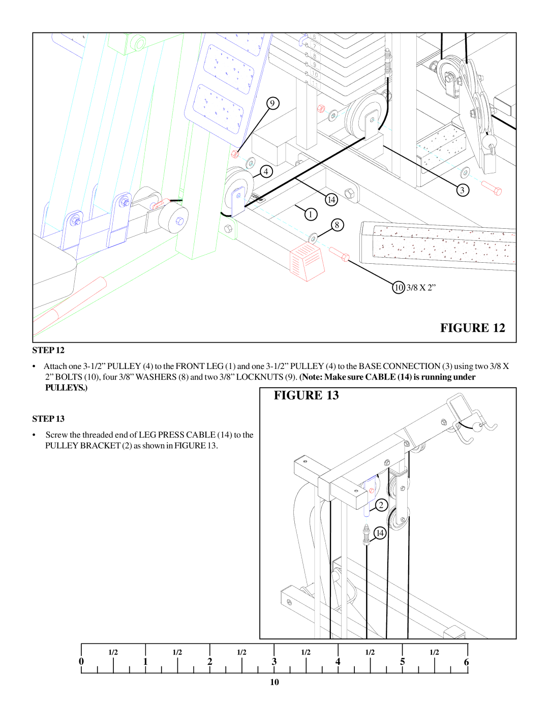 ParaBody 360101 manual Pulleys Step 