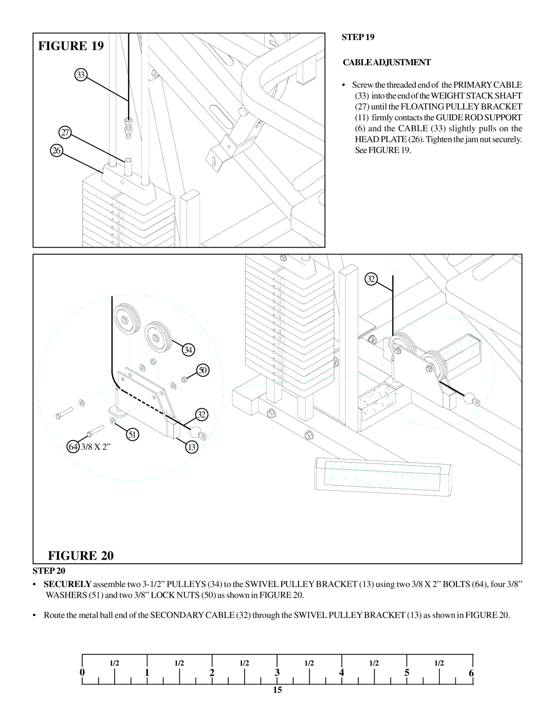 ParaBody 375101 manual Step Cableadjustment 