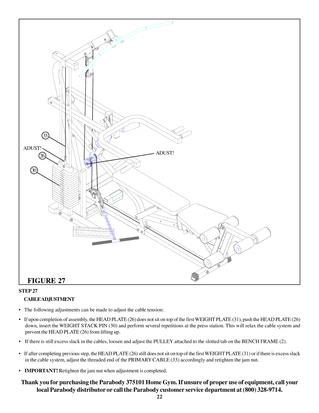 ParaBody 375101 manual Adust 