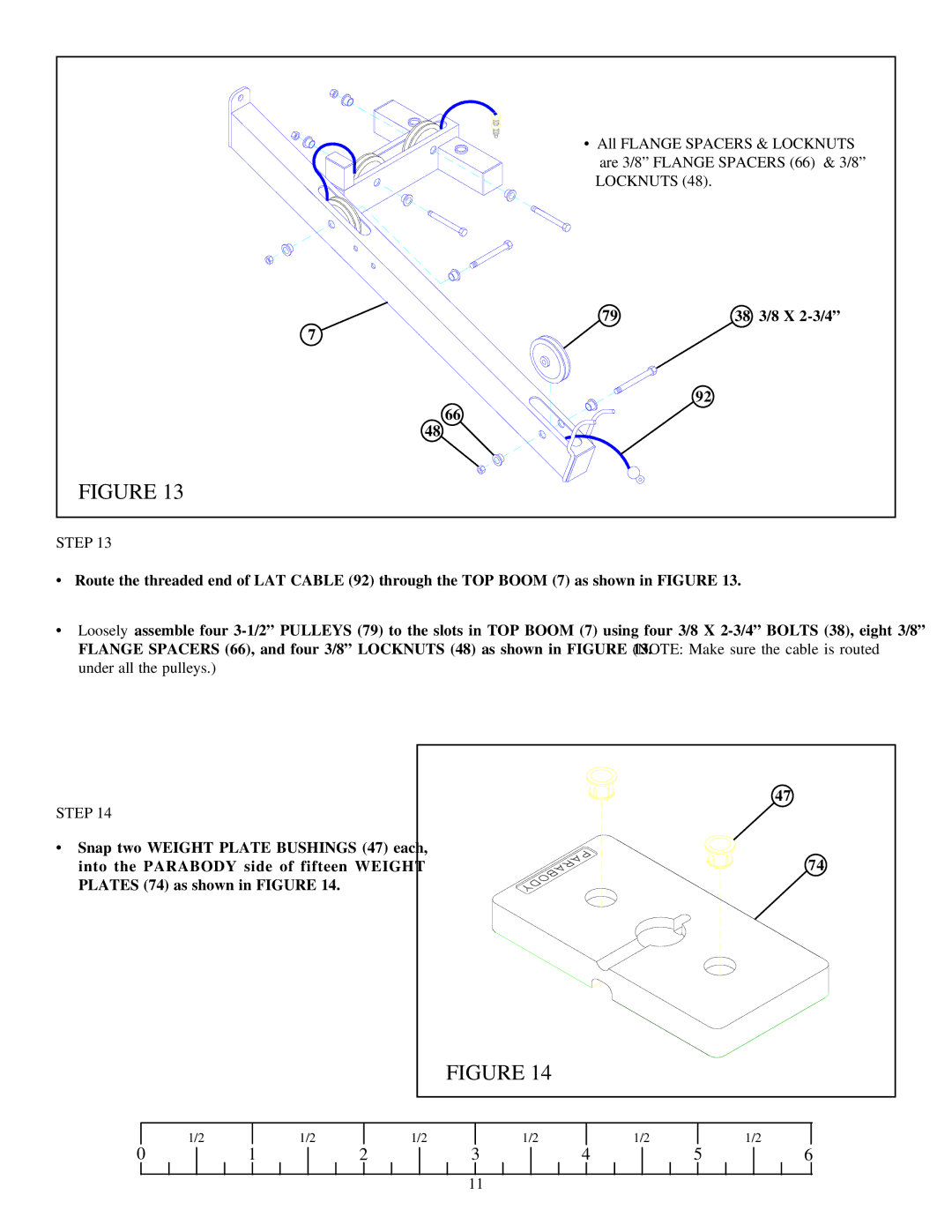 ParaBody 400101 manual 38 3/8 X 2-3/4 