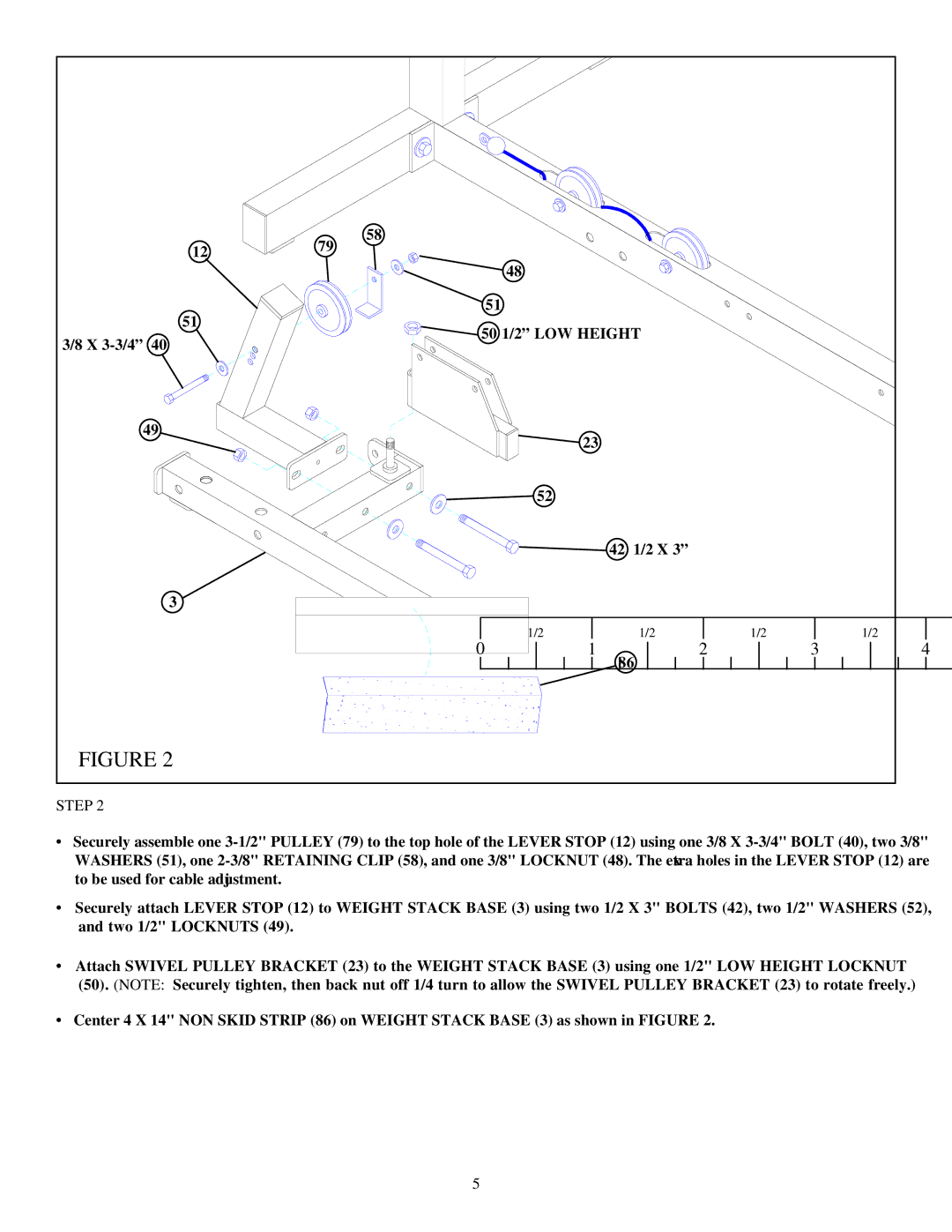 ParaBody 400101 manual 50 1/2 LOW Height X 3-3/4 42 1/2 X 