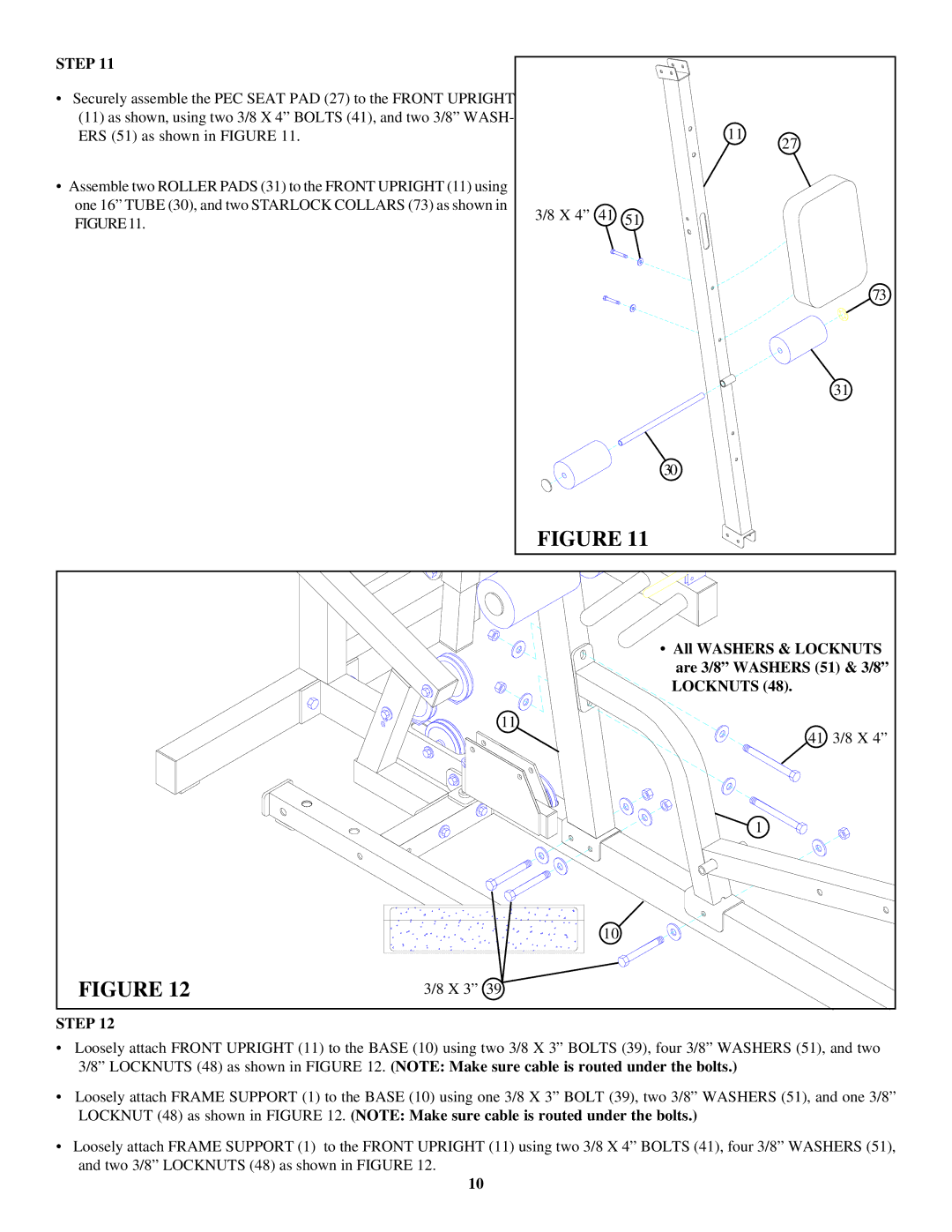 ParaBody 400102 manual Locknuts 