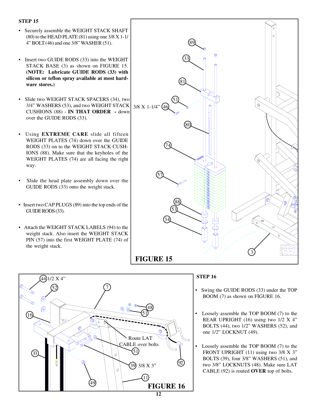 ParaBody 400102 manual Silicon or teflon spray available at most hard Ware stores 