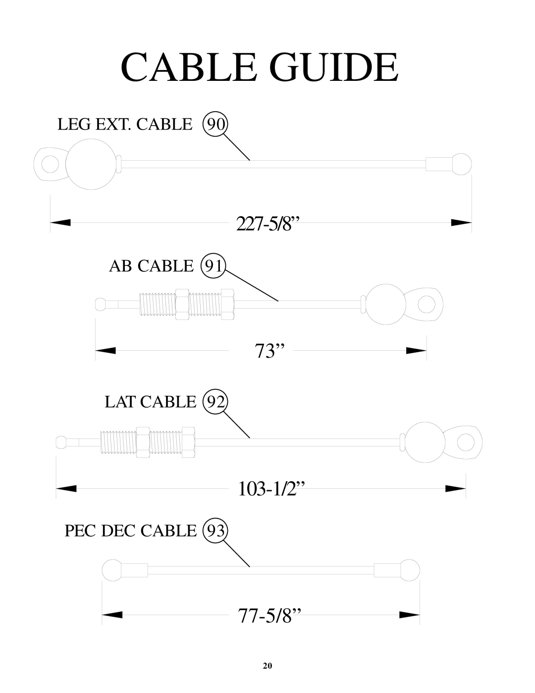 ParaBody 400102 manual Cable Guide 