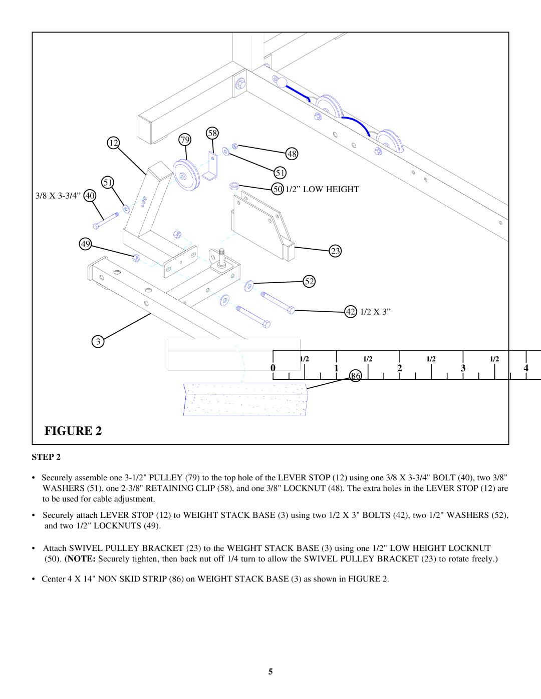 ParaBody 400102 manual 50 1/2 LOW Height X 3-3/4 42 1/2 X 