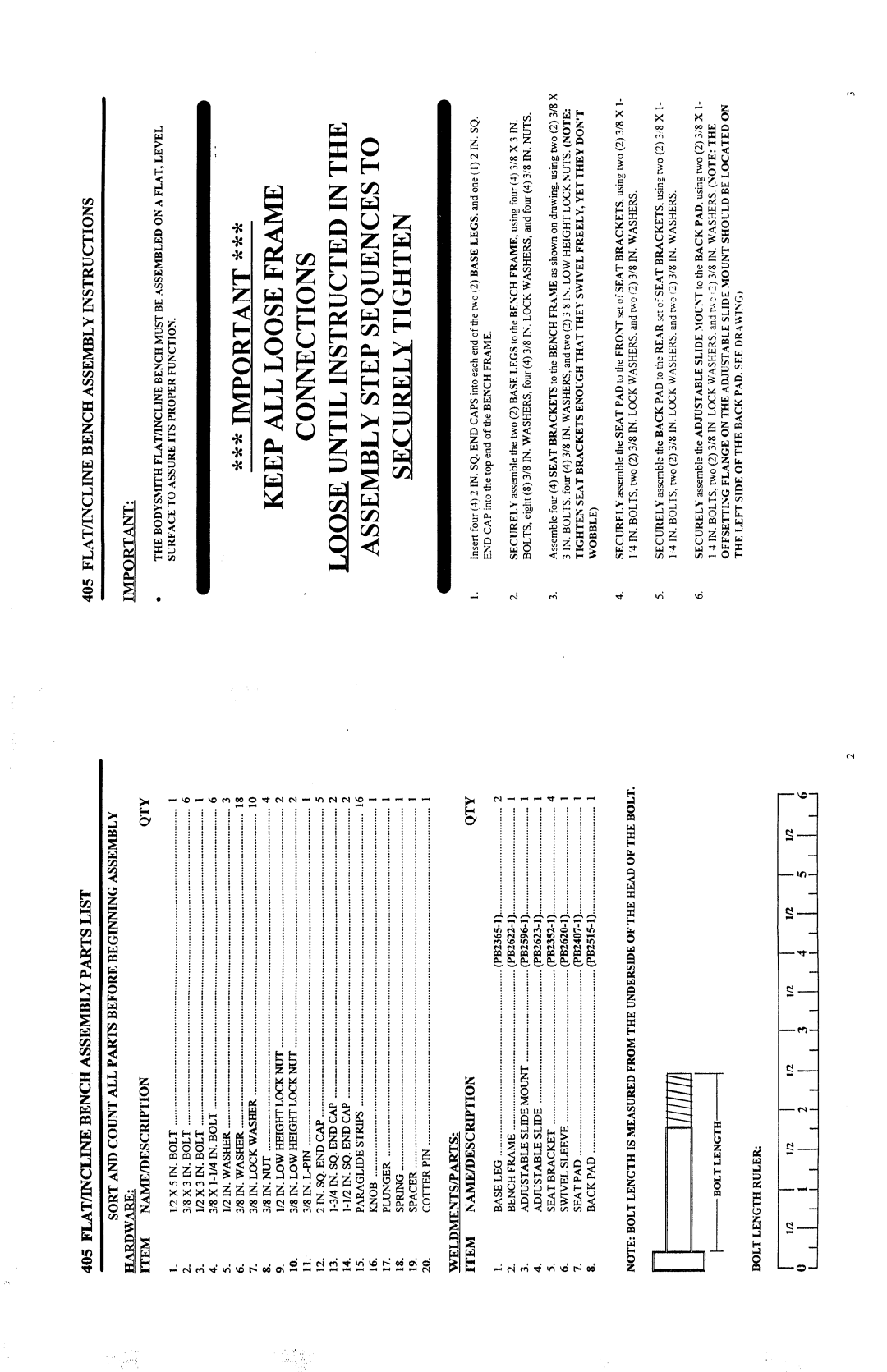 ParaBody 405 manual 