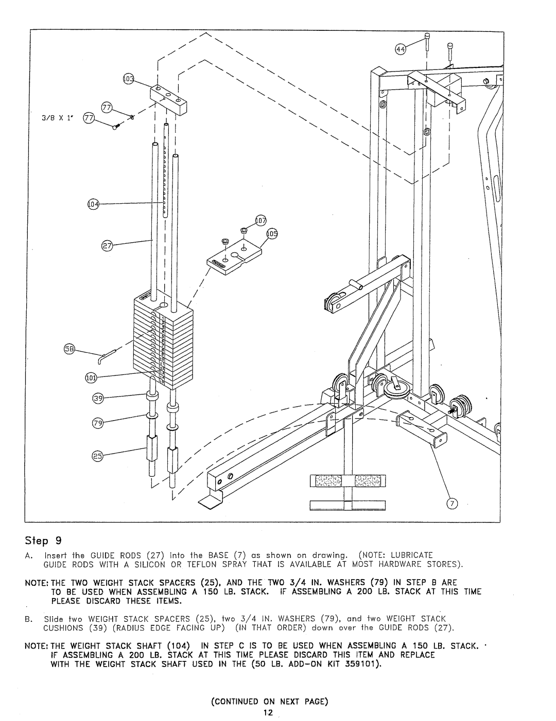 ParaBody 425 manual Siep 