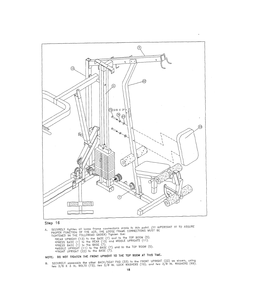 ParaBody 425 manual Sfep 1 ~ 