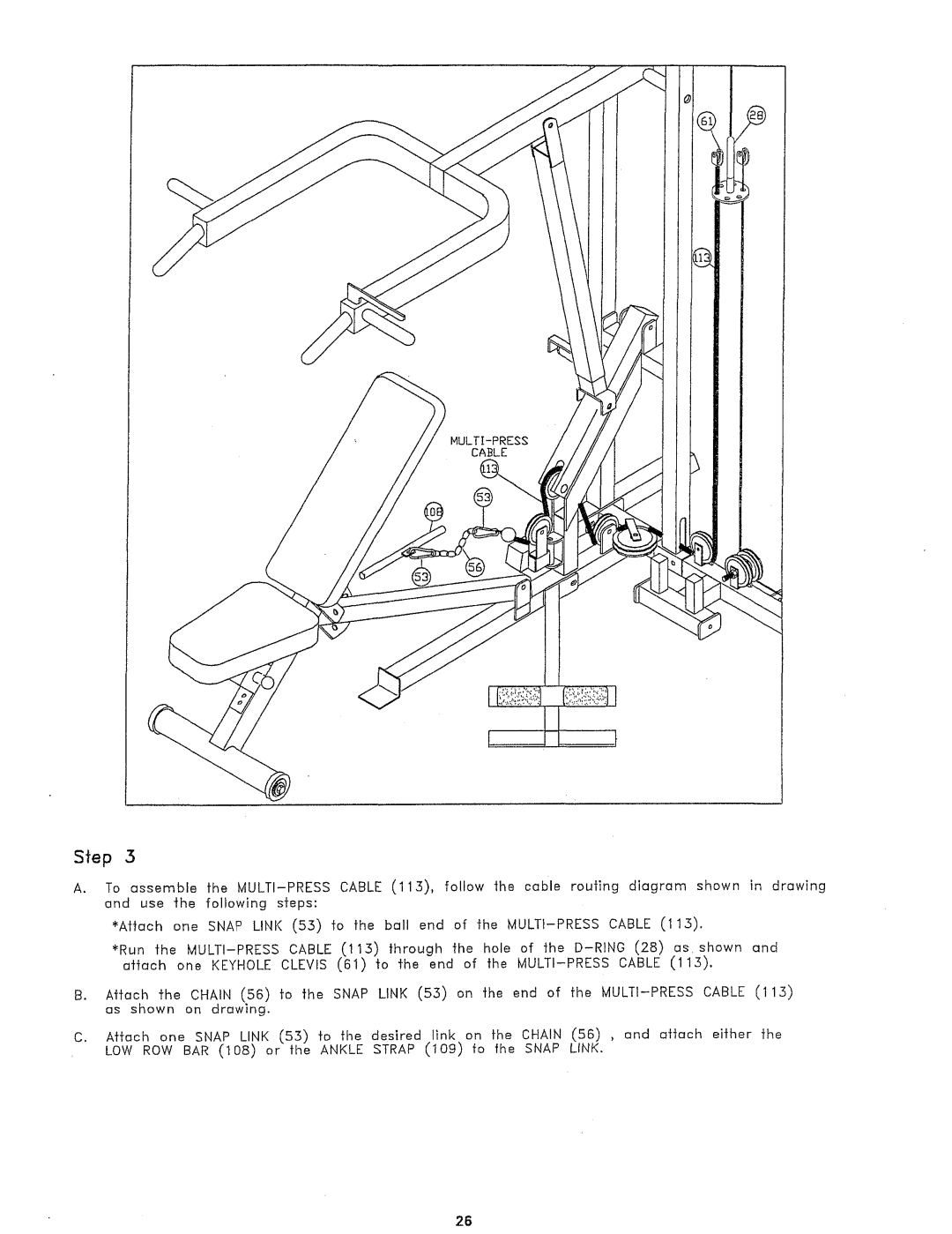 ParaBody 425 manual Cable 