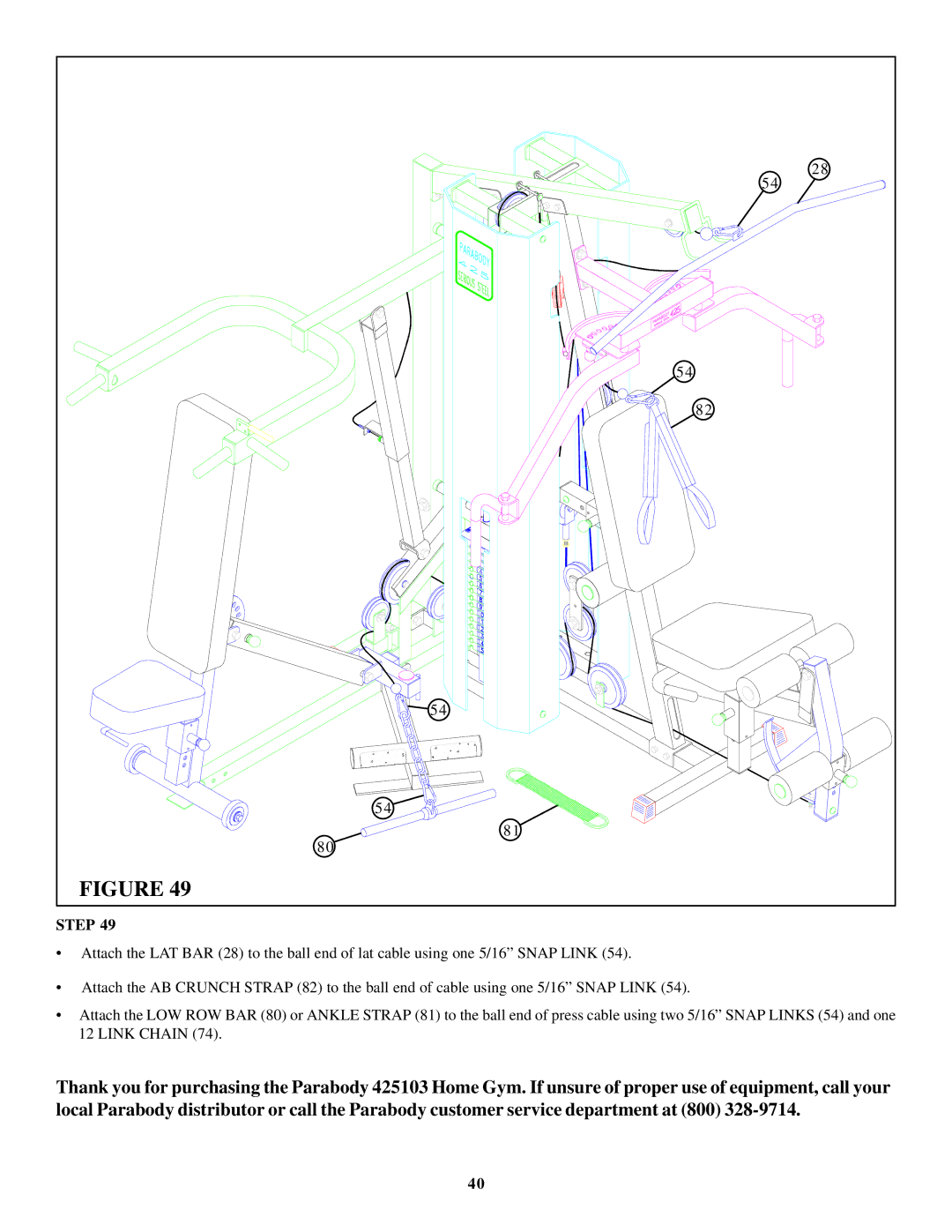 ParaBody 425103 manual Step 