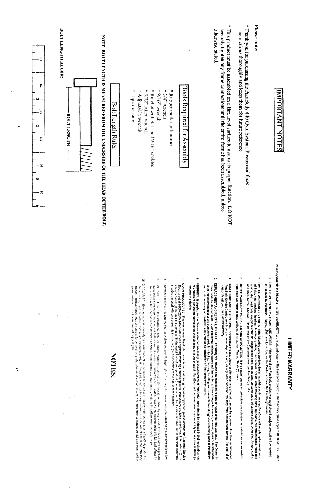 ParaBody 440 manual 