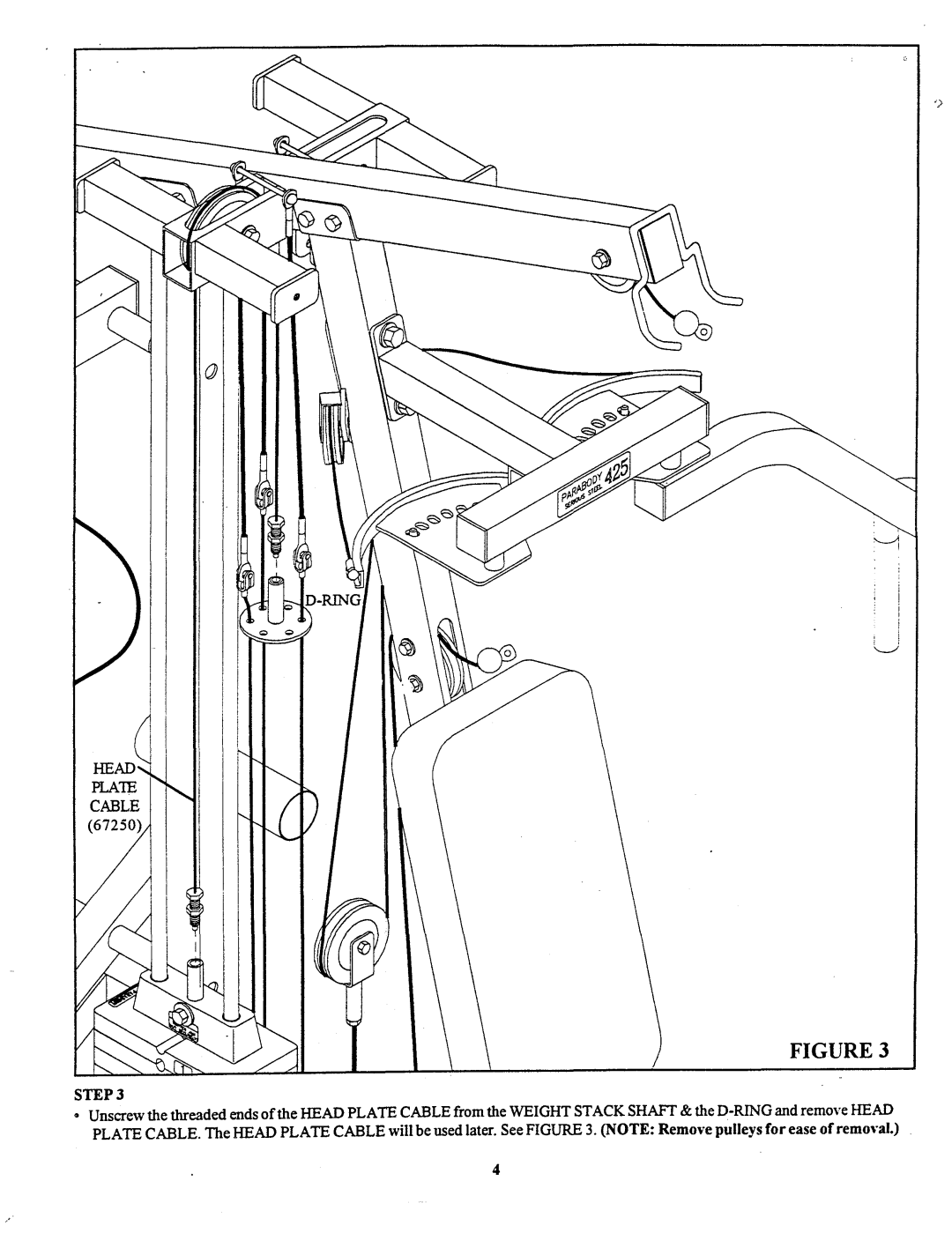 ParaBody 445103 manual Plate Cable 