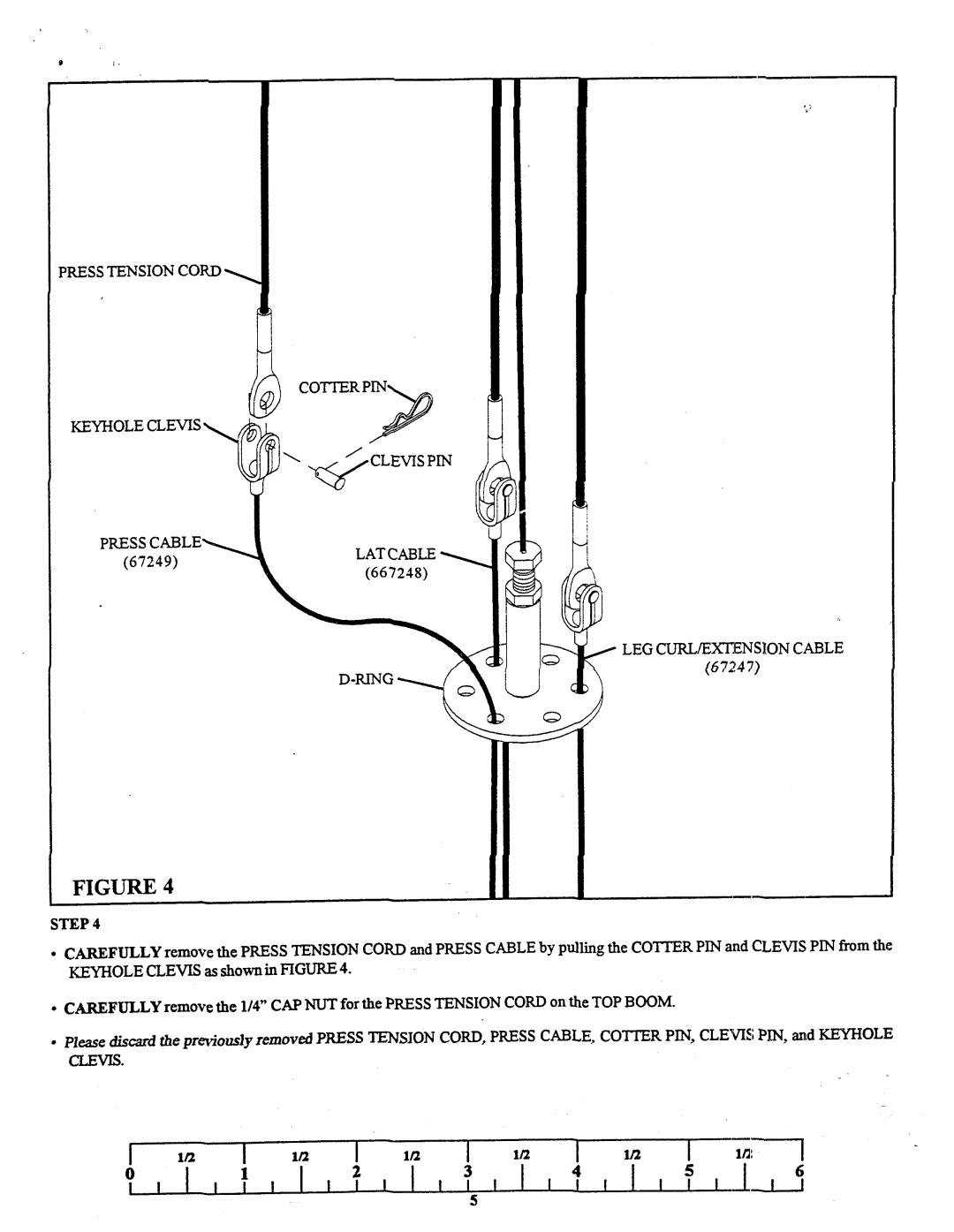 ParaBody 445103 manual Legcurl/Extensioncable, Press Tension Cord, Keyi-Iole Clevis,,~~, LAT Cable 