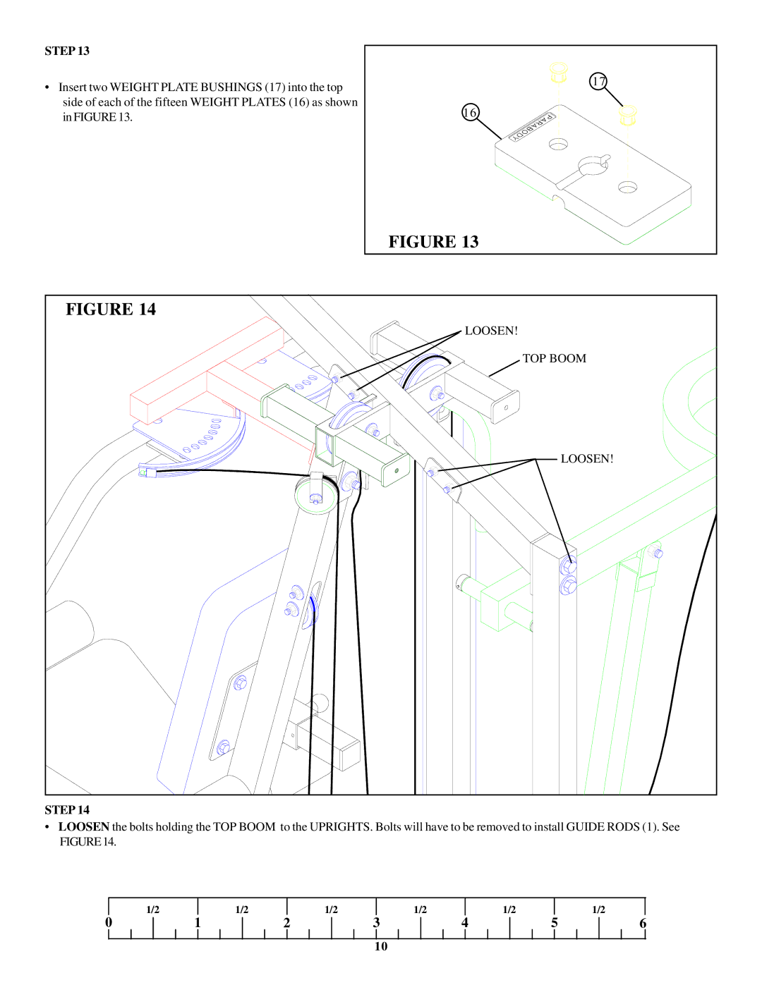 ParaBody 445104 manual Loosen TOP Boom Step 