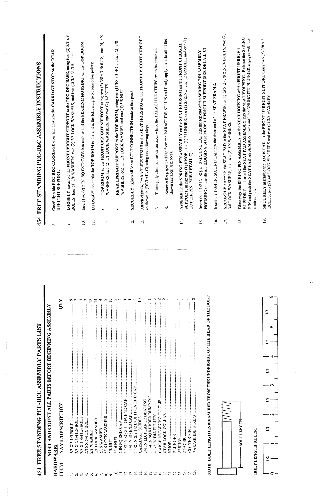 ParaBody 454 manual 