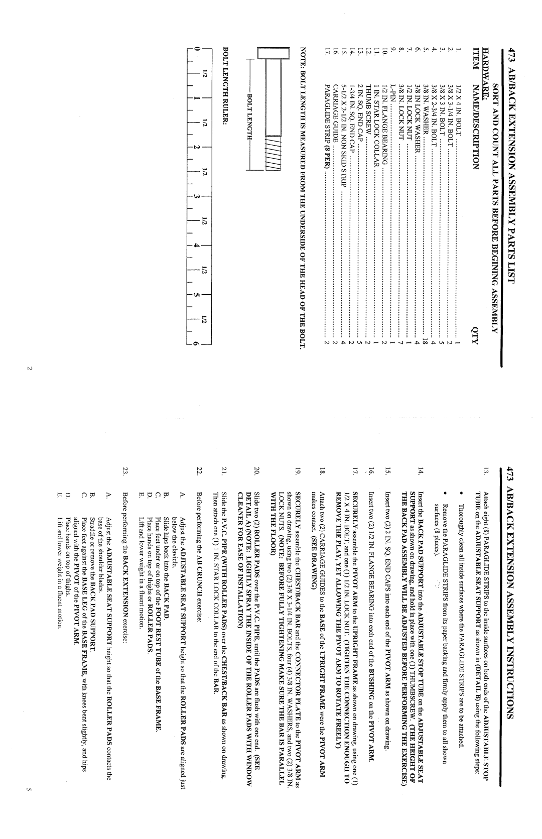 ParaBody 473 manual 